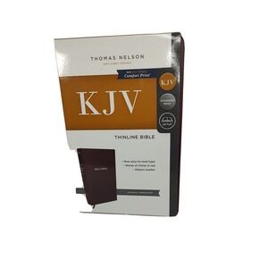 Holy Bible, Thinline, Leathersoft, Burgandy, Red Letter, Standard Print Lay Flat